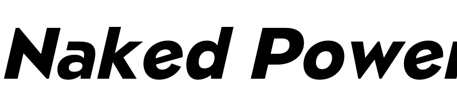 Naked Power Rg Bold Italic cкачати шрифт безкоштовно